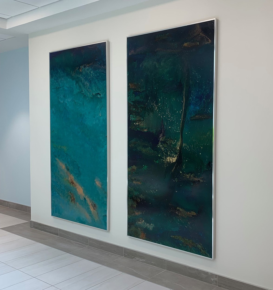 Lori Nozick - "Sea & Sky"  Patinated Steel Panels